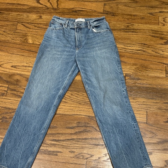 Abercrombie & Fitch 90’s Straight Leg High-rise Blue Jeans size 28/6 - Picture 4 of 4